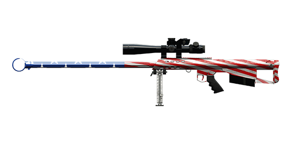 THANATOS .50 CAL SNIPER RIFLE | Piercing Patriot , Lightly-Marked, Stat Boost