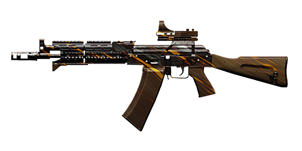 AK RIFLE | Gold Vein, Battle-Worn, Stat Boost