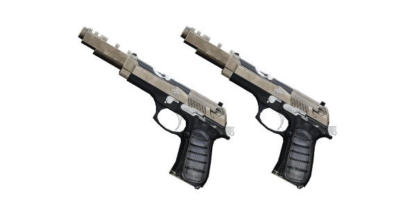 AKIMBO BERNETTI 9 PISTOLS | Face of Death, Lightly-Marked, Stat Boost