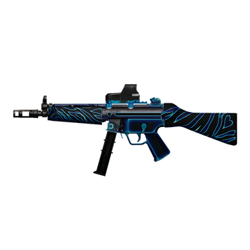 COMPACT-5 SUBMACHINE GUN | Fluorescent, Battle-Worn, Stat Boost