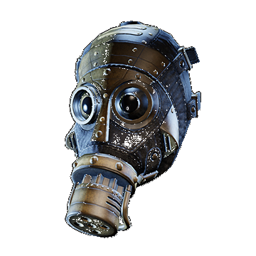Steampunk Gas Mask Closed | Black