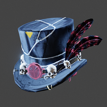 Space Pirate | Feathered Top Hat | Black