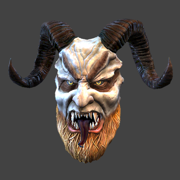 Christmas | Krampus Head | White
