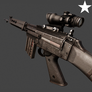 FN FAL | Deep Sea | Black Seal