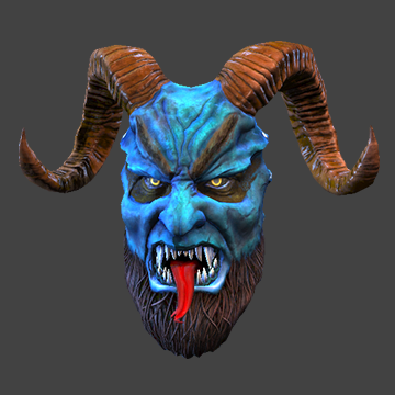 Christmas | Krampus Head | Blue