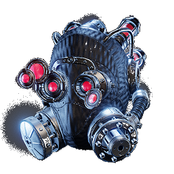 Insectoid Helmet Goggles Down | Black Red Light