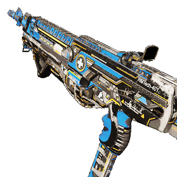 HMTech-401 Assault Rifle | Horzine Elite Blue | Battle-Scarred