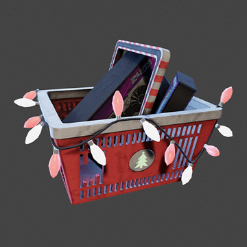 Holiday Shopping | Cart | Santa