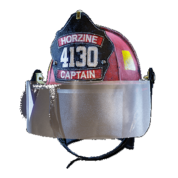 Firefighter Helmet Mask Down | Red