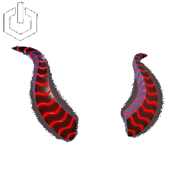 Cyber Rave | Horns | Wavy Black