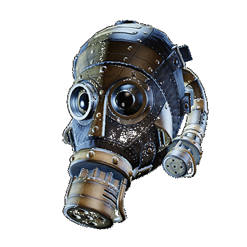 Steampunk Gas Mask Closed Filtered | Black