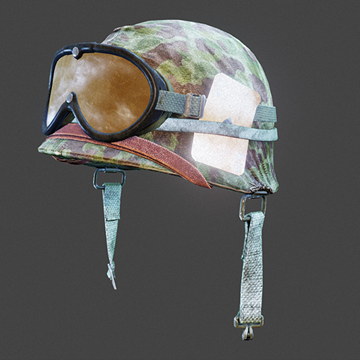 Vietnam | US Helmet & Goggles | Woodland