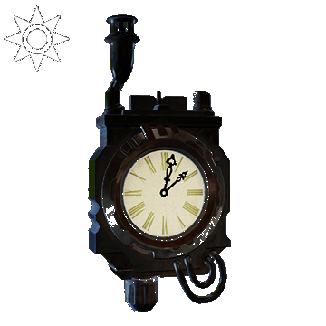 Steampunk | Chimney Clock | Warm Glow