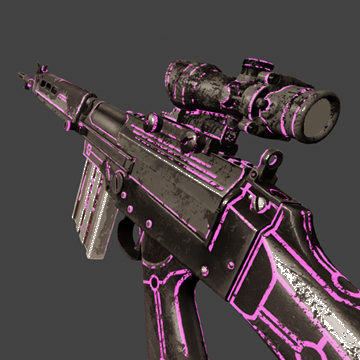 FN FAL | Neon | Battle-Scarred