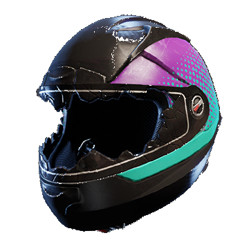 Motorcycle Helmet Damaged | Purple Fade