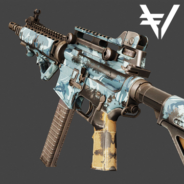 AR15 | Vault | Blue Camo | Battle-Scarred