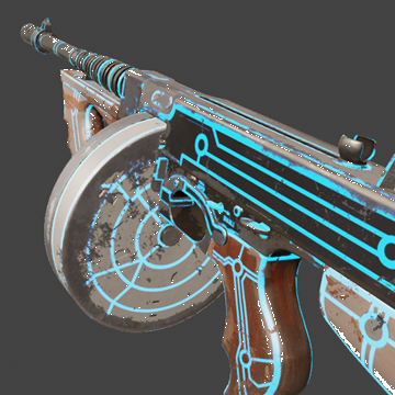Tommy Gun | Neon | Field-Tested