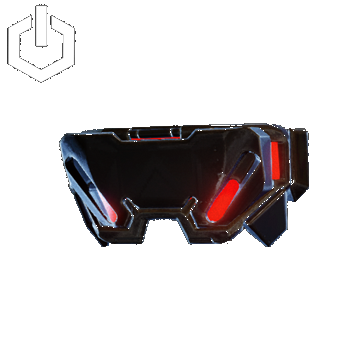 Cyber Punk Visor Closed | Red