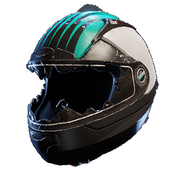 Motorcycle Helmet Damaged | Teal White