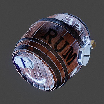 Space Pirate | Rum Head | Wood