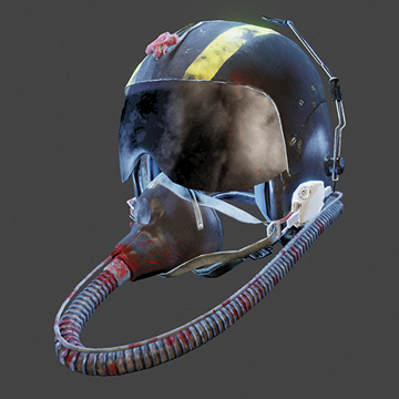 Vietnam | US Pilot Helmet & Shield & Mask | Black