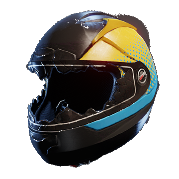 Motorcycle Helmet Damaged | Orange Fade