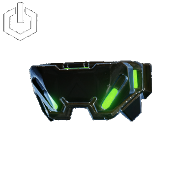 Cyber Punk Visor Closed | Green