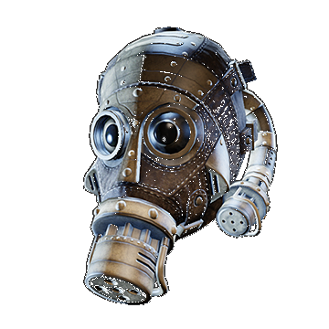 Steampunk Gas Mask Closed Filtered | Brown