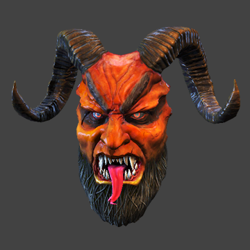 Christmas | Krampus Head | Orange