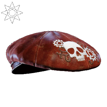 Steampunk | Skull Beret | Chrome