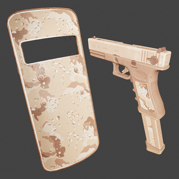 Riot Shield and G18 | Desert | Precious