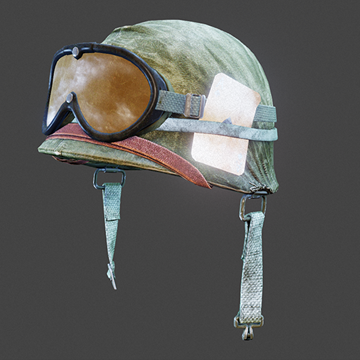 Vietnam | US Helmet & Goggles | Olive