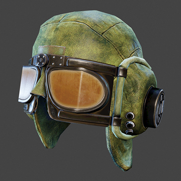 WW1 Pilot | Helmet & Googles | Olive