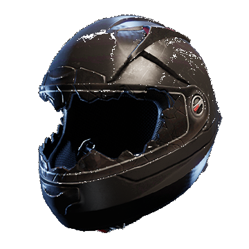 Motorcycle Helmet Damaged | Black