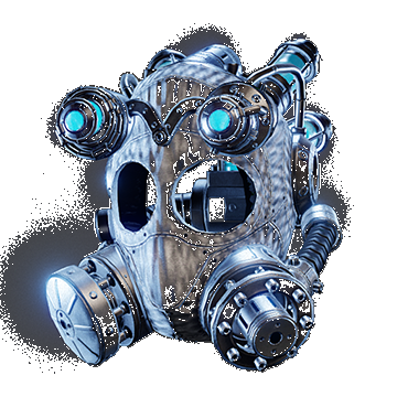 Insectoid Helmet Goggles Up | White