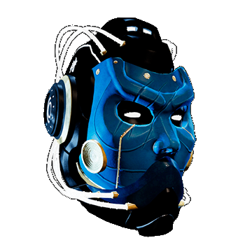Sci-fy Samurai Helmet | Blue