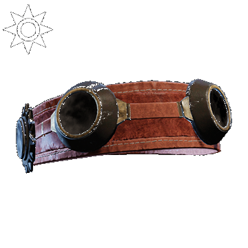 Steampunk | Leather Goggles | Chrome