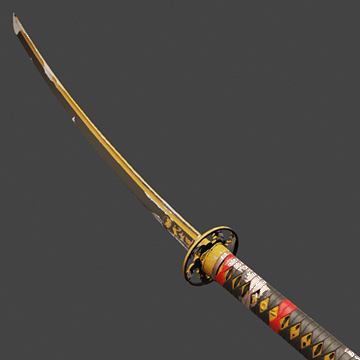 Katana | Black Golden | Battle-Scarred