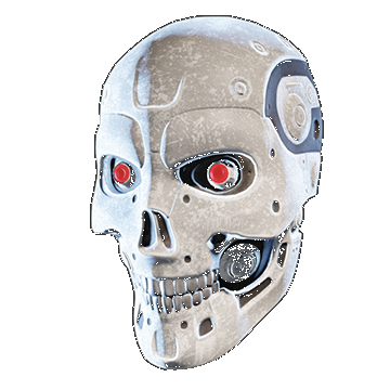 Skull Mask | White Silver
