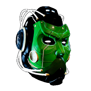 Sci-fy Samurai Helmet | Green