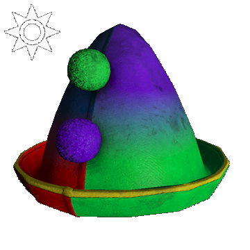 Sideshow Clown Hat | Rainbow