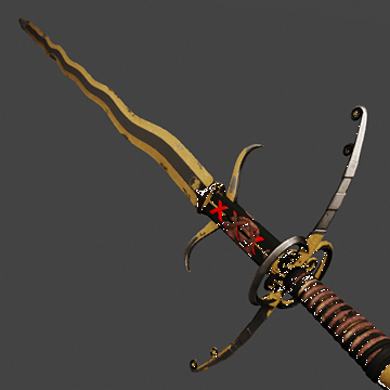 Zweihander | Black Golden | Battle-Scarred