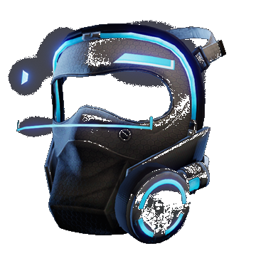 Cybernetic Gas Mask | Blue