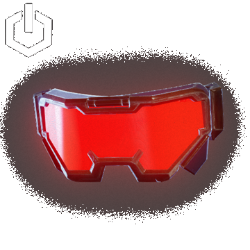 Cyber Punk Visor Open | Red