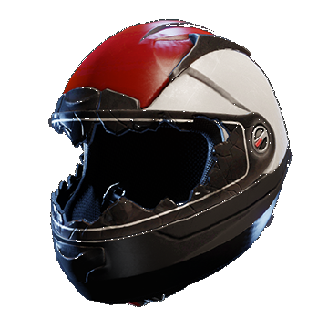 Motorcycle Helmet Damaged | Red White
