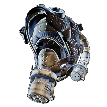 Steampunk Gas Mask Open Filtered | Brown