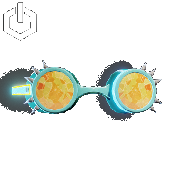 Cyber Rave | Spiked Glasses | Teal