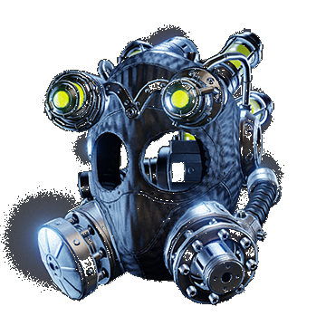Insectoid Helmet Goggles Up | Black Yellow Light