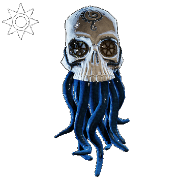 Steampunk | Tentacle Skull | Blue