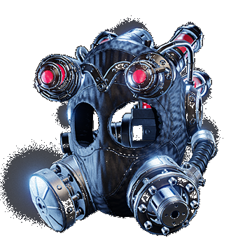 Insectoid Helmet Goggles Up | Black Red Light
